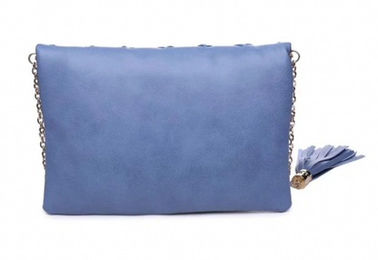 Woven Vegan Leather Clutch