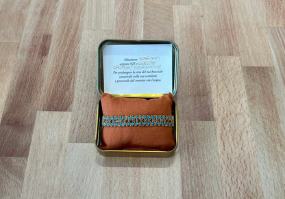 Muamara Star Mini Agate Orange/Turquoise Bracelet