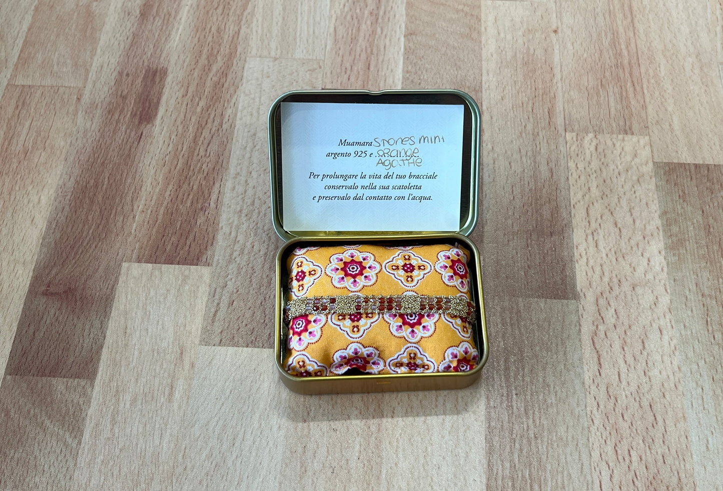 Muamara Stones Mini Orange Agate Bracelet