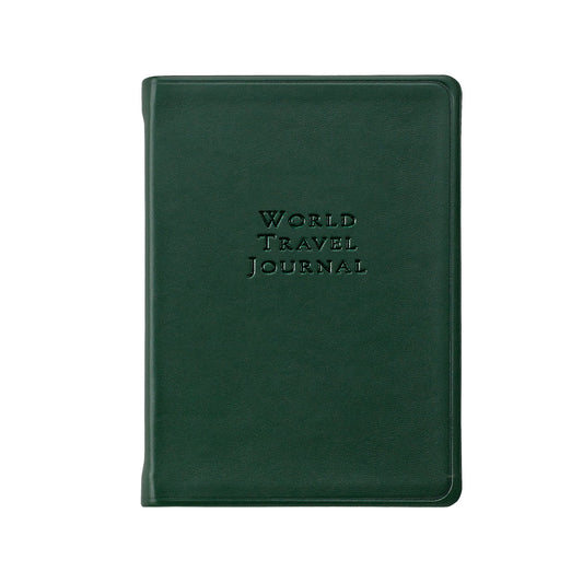 World Travel Journal - Leather Bound