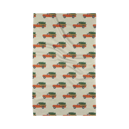 Christmas Trucks Kitchen Towel