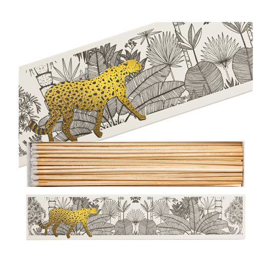 Cheetah in White Jungle Long Matchbox