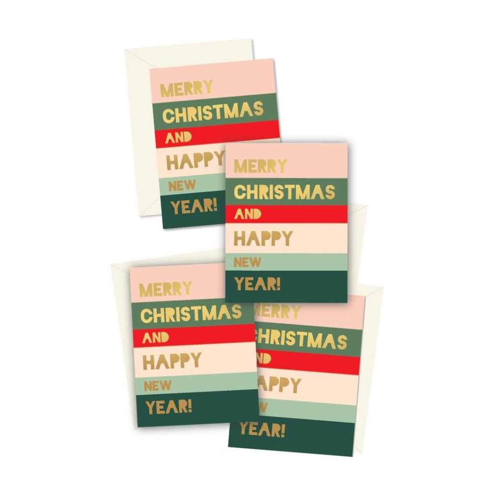 Holiday Colorblock Christmas Greeting Card Boxed Set