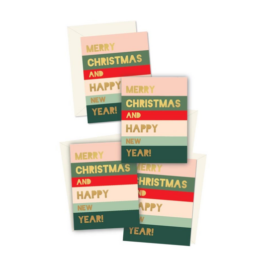 Holiday Colorblock Christmas Greeting Card Boxed Set