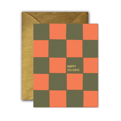 Holiday Checkerboard Christmas Greeting Cards Boxed Set