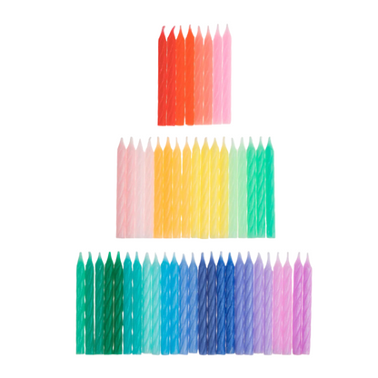 Rainbow Twisted Mini Candles