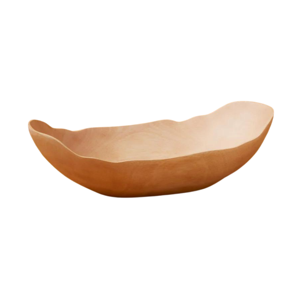 Kiln Mango Wood Petal Bowl