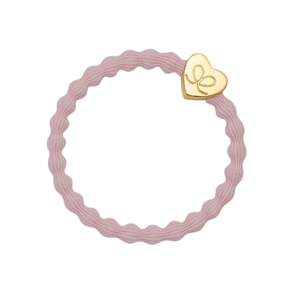 Gold Heart Elastic Hair Tie