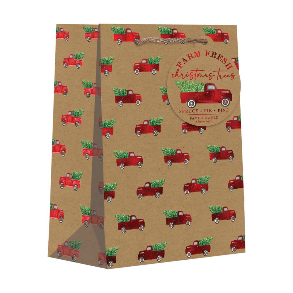 Gift Bag - Christmas Trucks