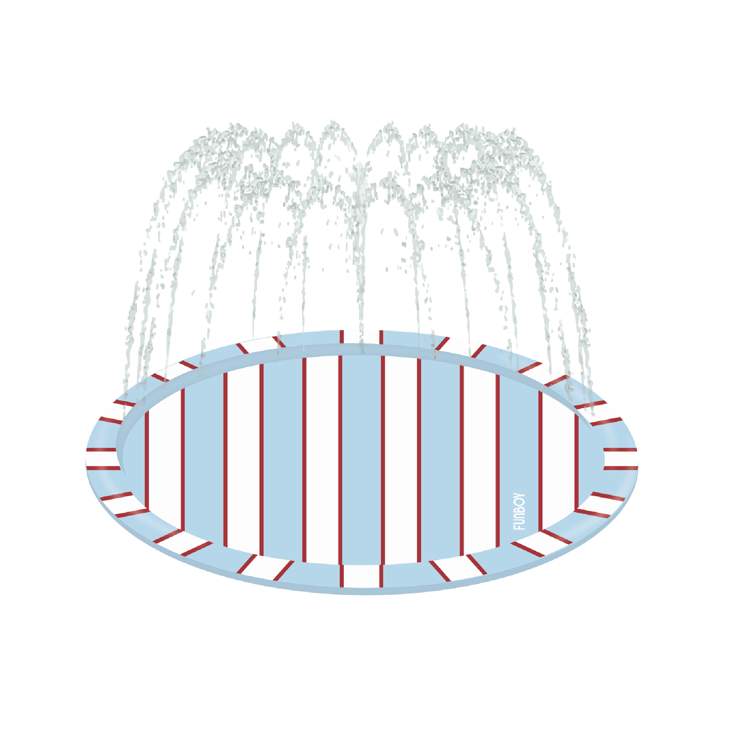 Blue & Red Striped Splash Pad
