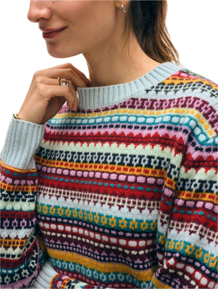 Cashmere Fair Isle Crewneck Sweater