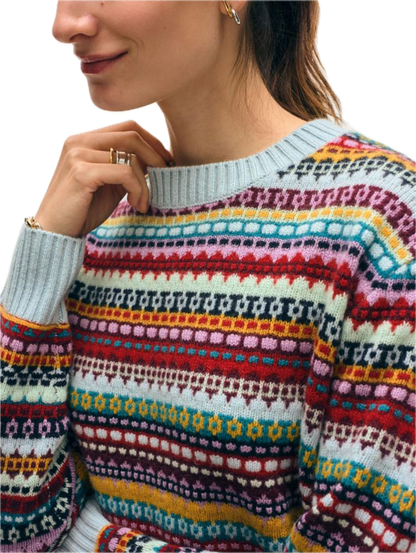Cashmere Fair Isle Crewneck Sweater