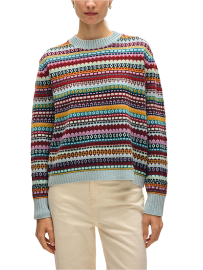 Cashmere Fair Isle Crewneck Sweater