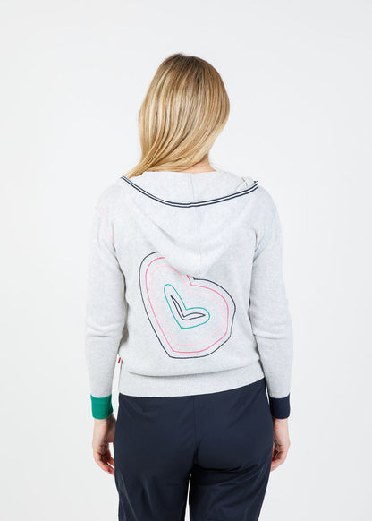 Heart Embroidery Hoodie