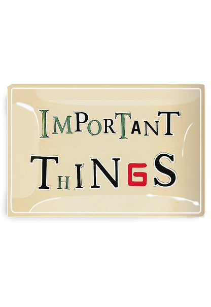 Important Things Decoupage Tray
