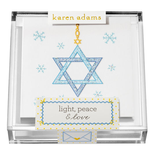 Light, Peace & Love Enclosure Cards in Acrylic Box