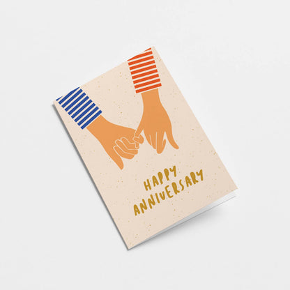 Holding Hands Happy Anniversary Card