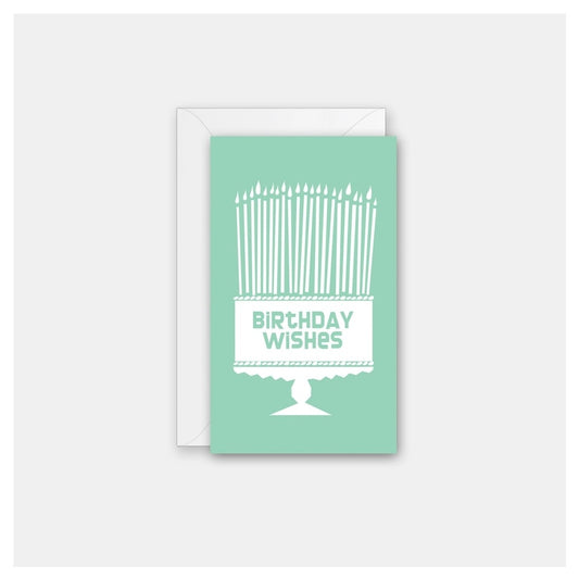 Many Candles Birthday Wishes Gift Enclosure Card