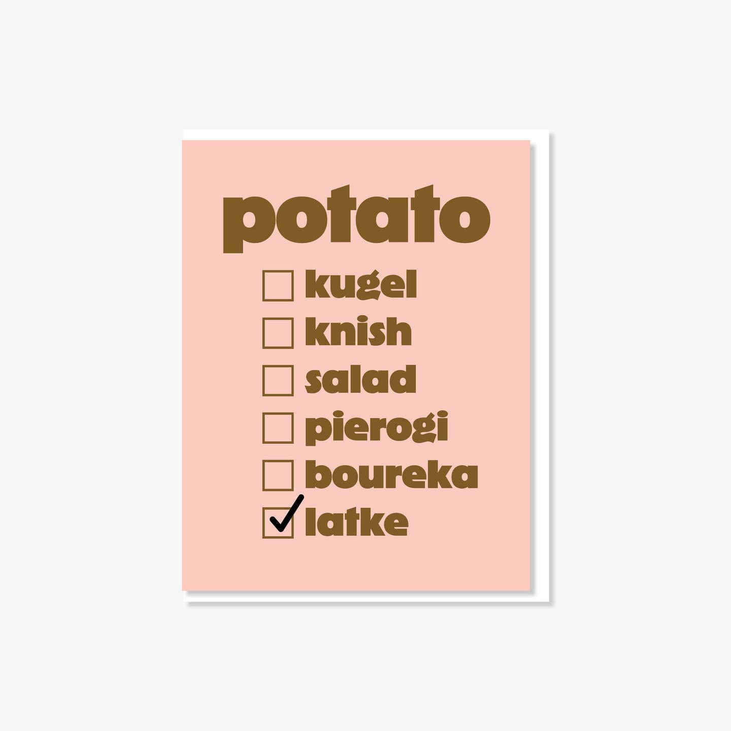 Potato Season Hanukkah Card