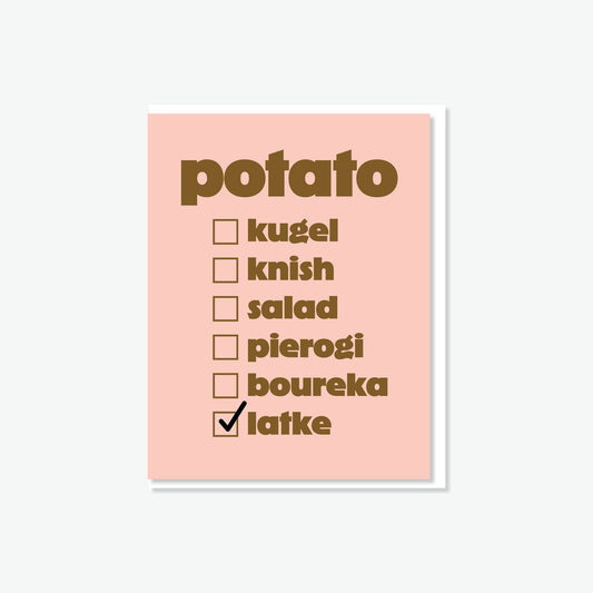 Potato Season Hanukkah Card