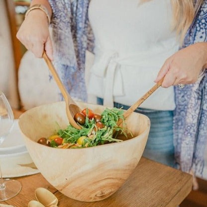 Mango Wood Salad Set