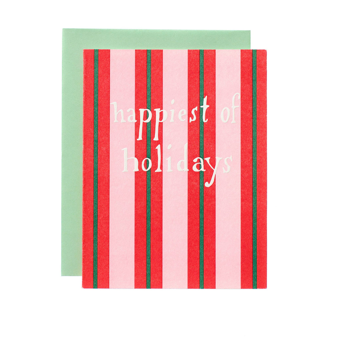 Holiday Stripes Greeting Card