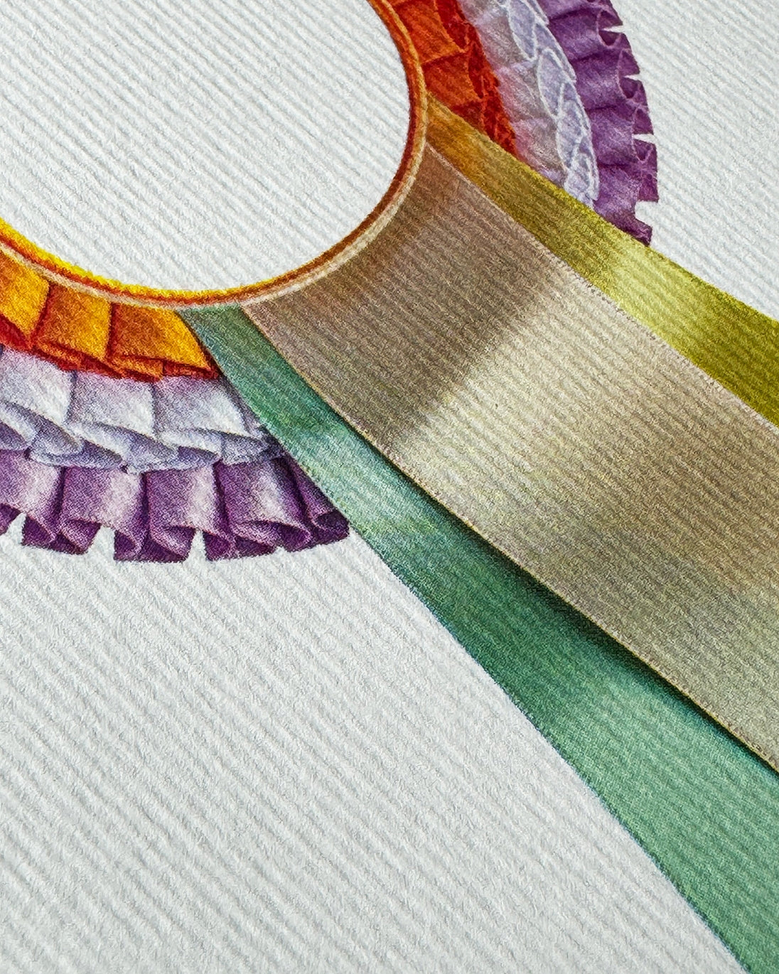Pastel & Orange Rosette Card