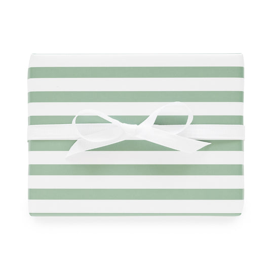 Holiday Dark Green Stripe Wrapping Paper