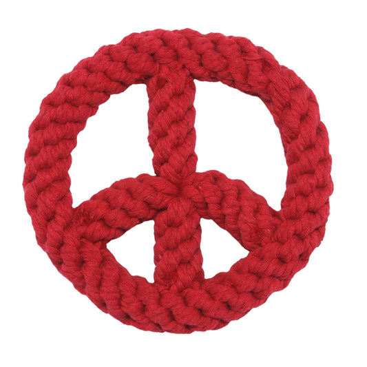 Peace Sign Dog Rope Toy