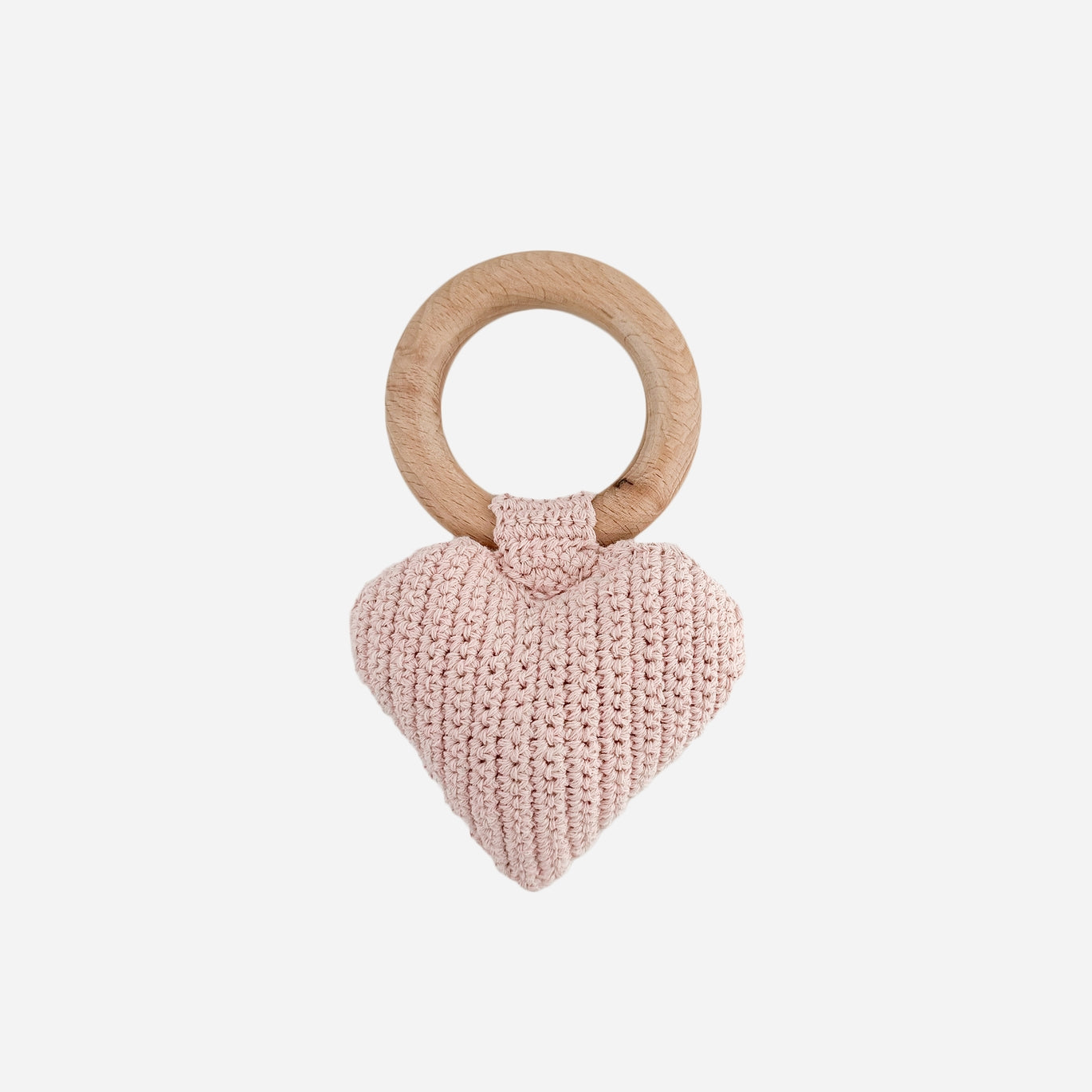 Cotton Crochet Heart Teether