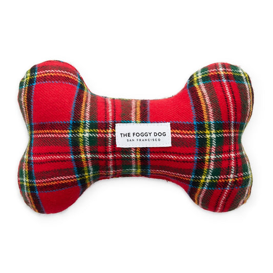 Tartan Plaid Dog Squeaky Toy