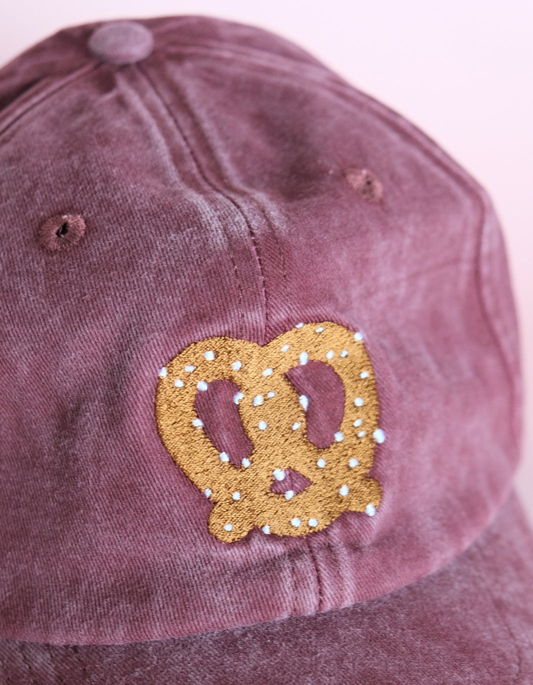 Pretzel Embroidered Hat