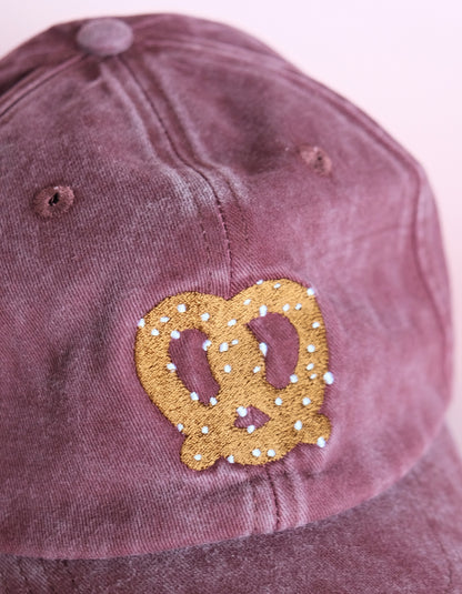 Pretzel Embroidered Hat