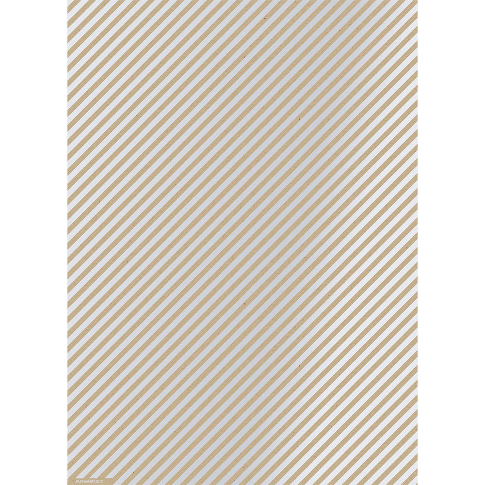Silver Stripe On Paper Bag Wrapping Paper