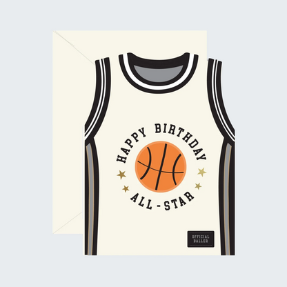 All-Star Basketball Jersey Birthday Card