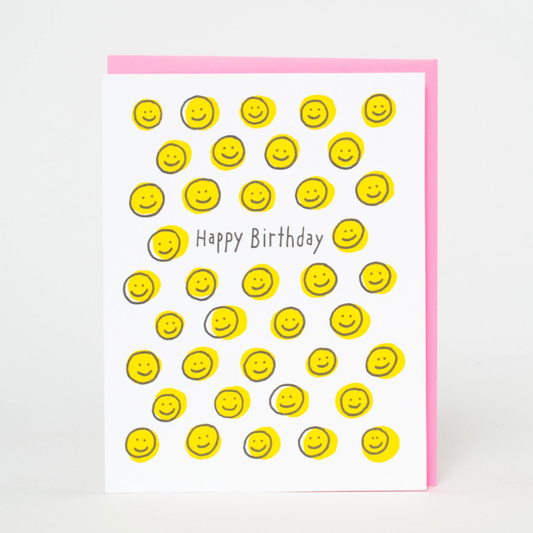Ashkahn Happy Face Birthday Card