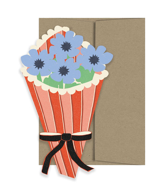 Flower Bouquet Die Cut Card