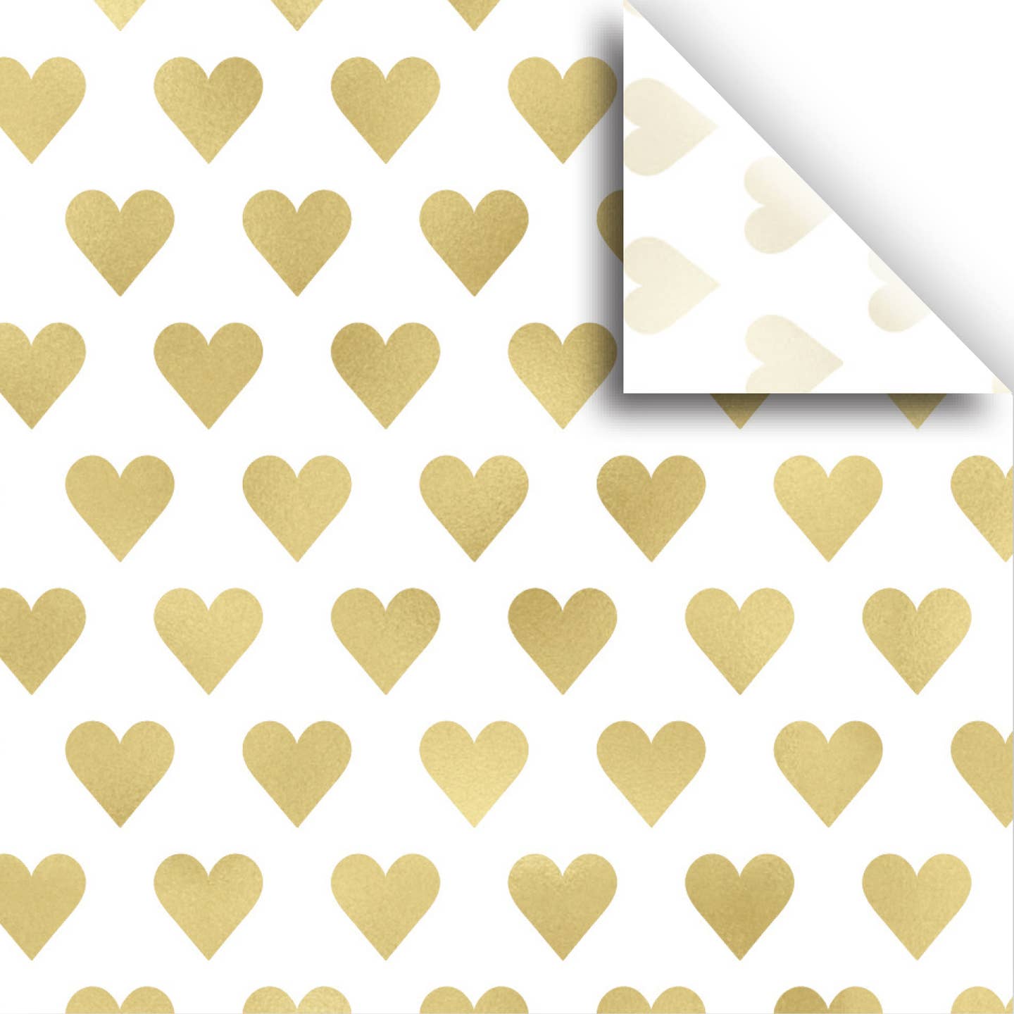 Golden Hearts Tissue Paper