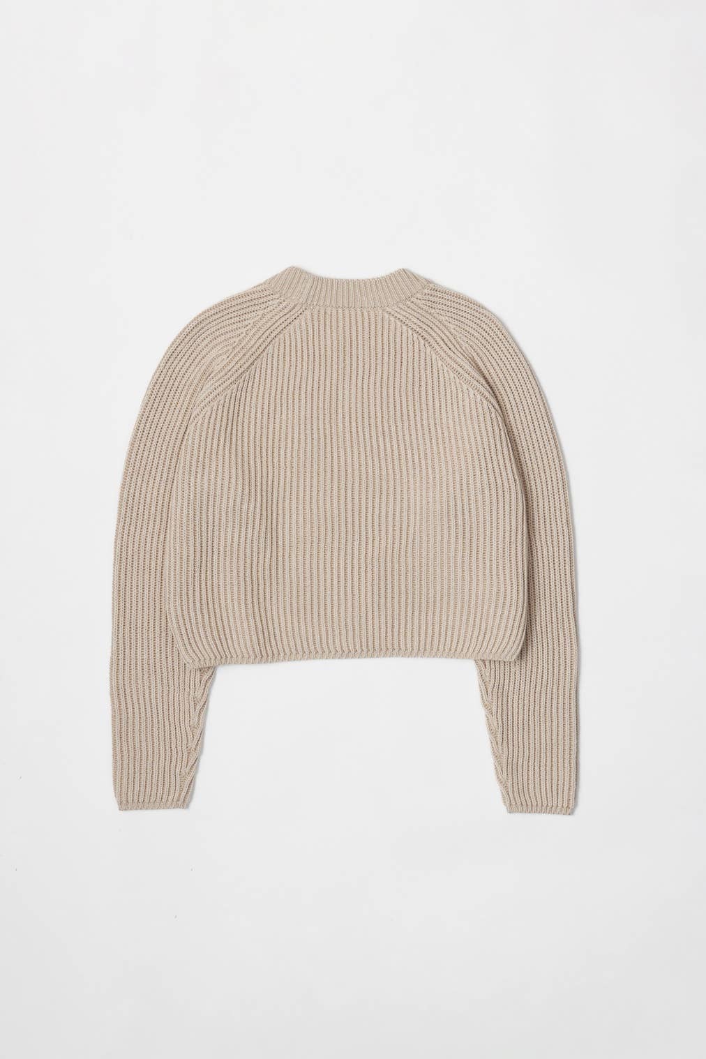 Devin Two Tone Cropped Ribbed Sweater