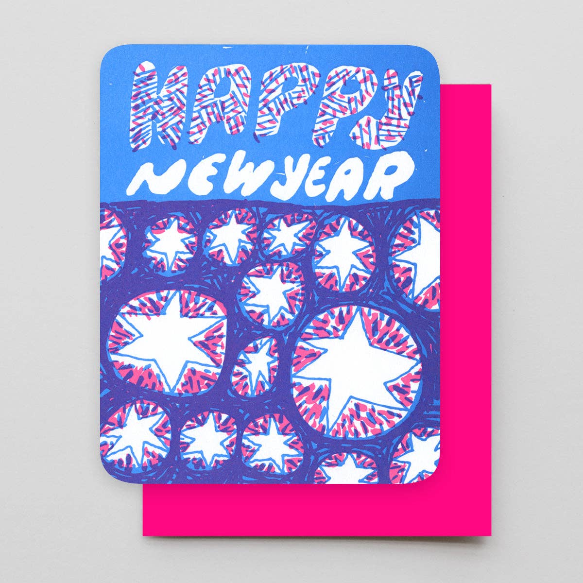 New Year Glow Stars Card