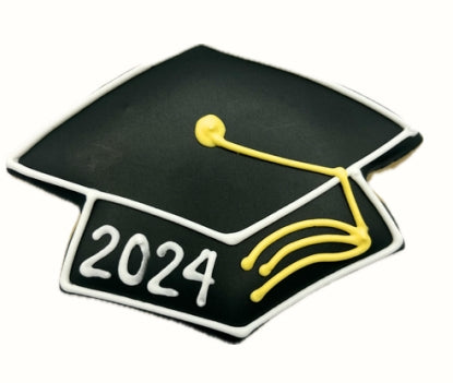 Black Graduation Cap Cookie