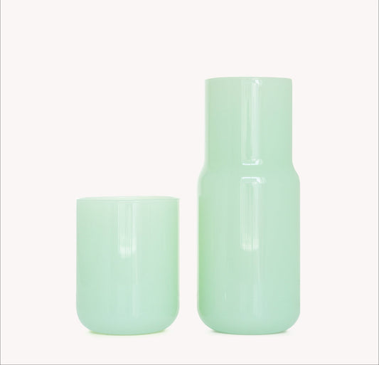 Jade Tinted Glass Carafe