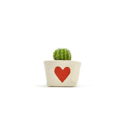 Heart Block Print Planter