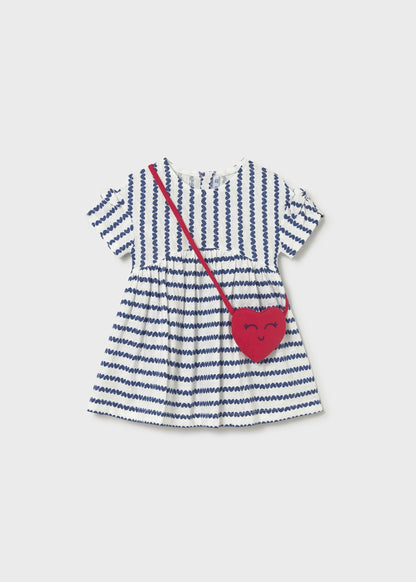 Striped Dress with Crossbody Bag
