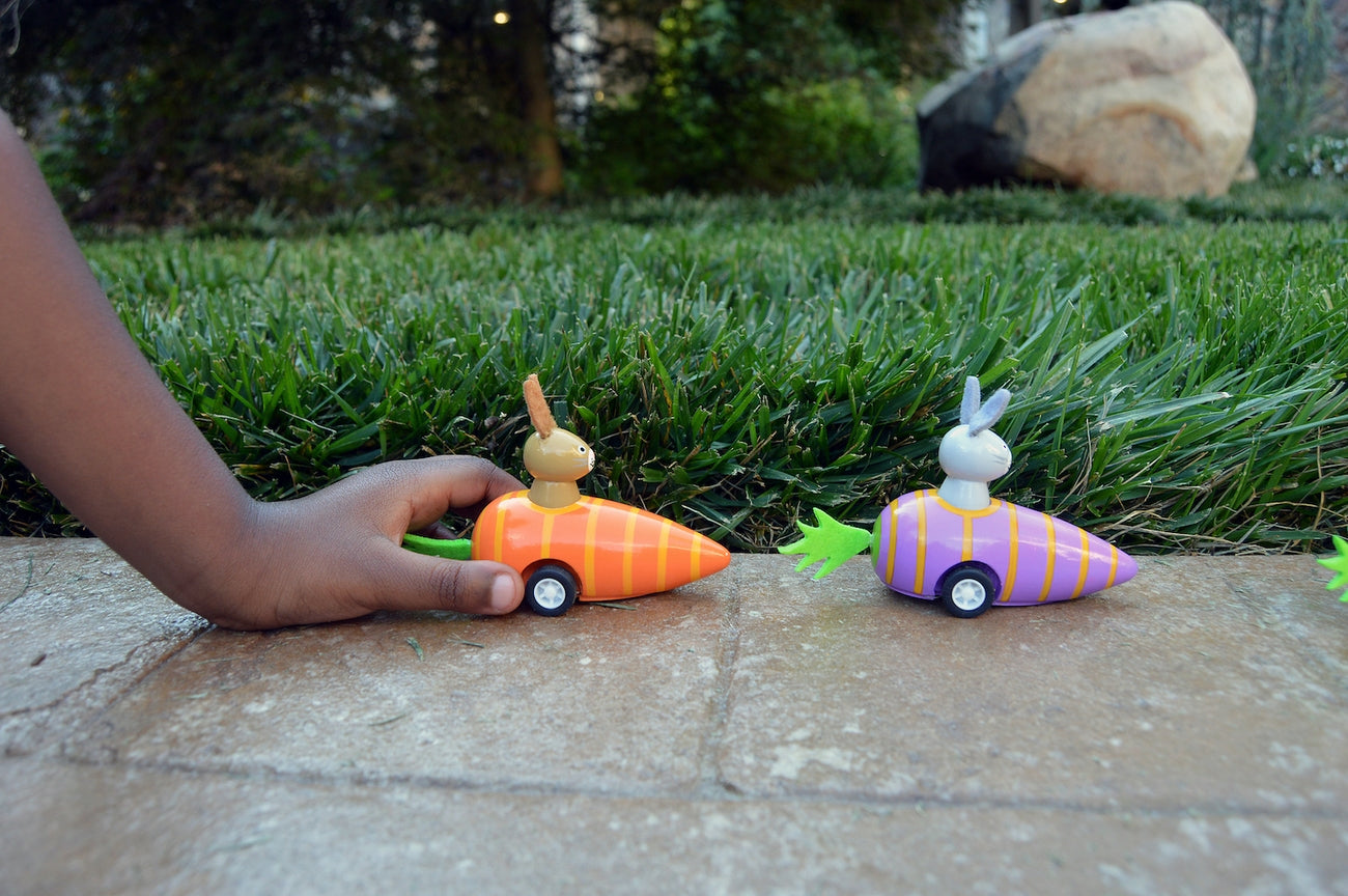 Pull Back Bunny in Carrot Car