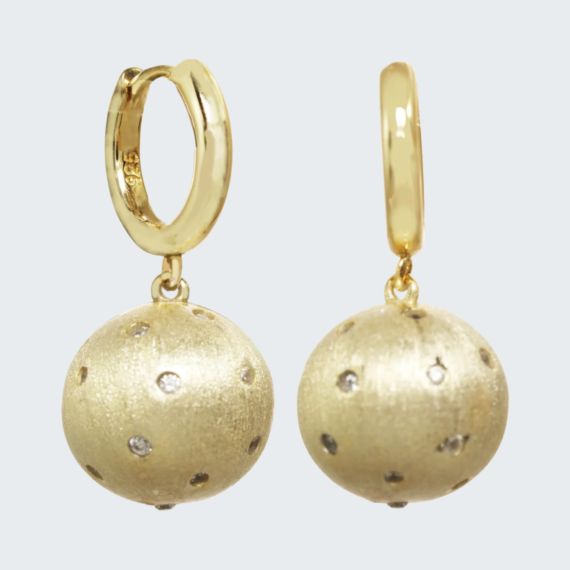 Ball Hoop Earrings