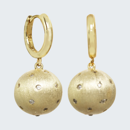 Ball Hoop Earrings