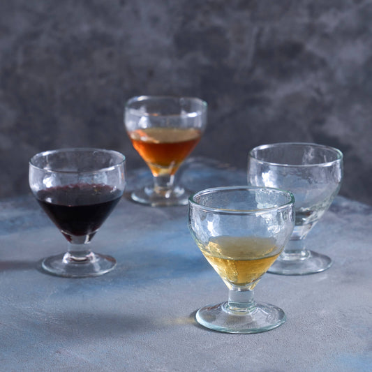 Pebbled Footed Glasses Set