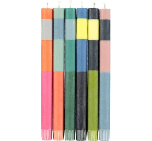 STRIPED ABSTRACT Pack of all 3 Stripes Eco Dinner Candles