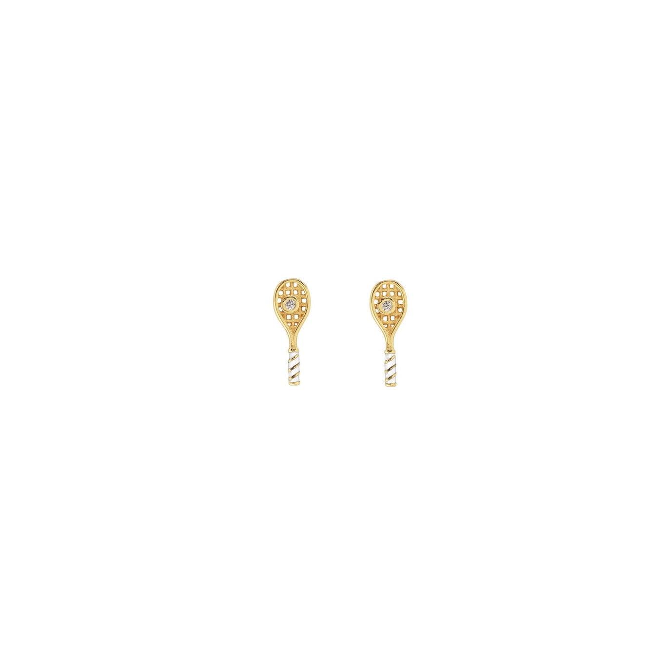 Tennis Racket Stud Earrings